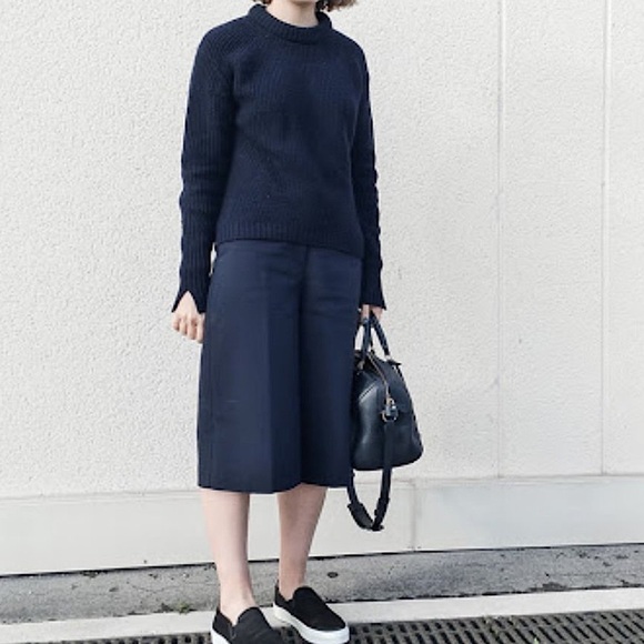 3.1 Phillip Lim Wool Culottes Navy Blue 8 - Picture 3 of 11